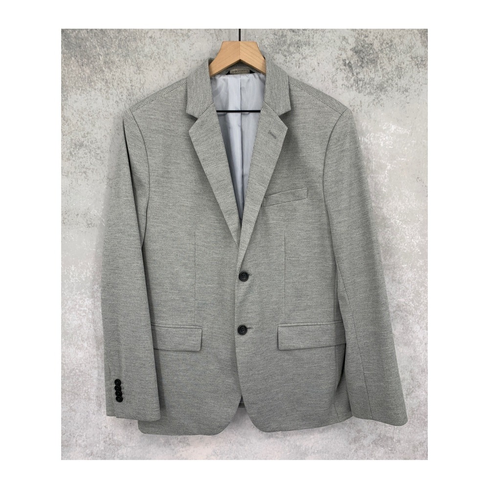Banana Republic Blazer Mens 42S Gray Tailored Slim Fit Two Button Sport Coat
